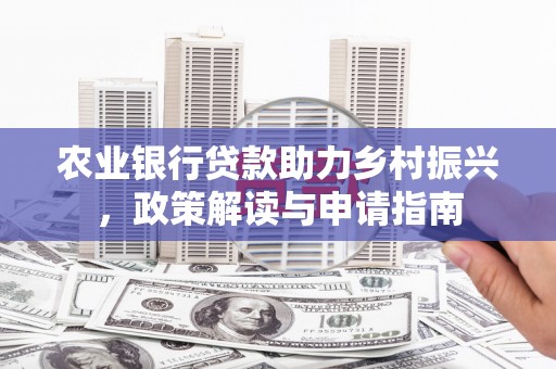 扬中农业银行贷款助力乡村振兴，政策解读与申请指南