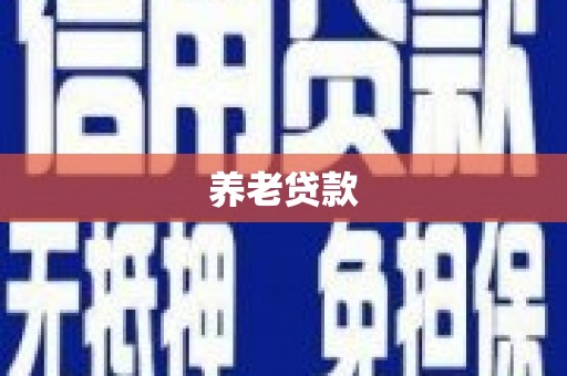 扬中养老贷款
