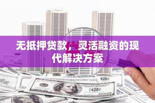 扬中无抵押贷款，灵活融资的现代解决方案