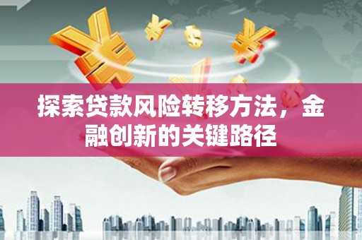 扬中探索贷款风险转移方法，金融创新的关键路径